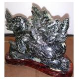 NEPHRITE & JADITE VINTAGE BAT STATUE