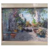 DE ANGELIS OIL ON BOARD ITALIAN VILLAGE SCENE