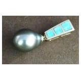 KABANA 14KT .585 GOLD OPAL PENDANT