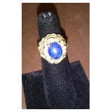 14KT GOLD & LAPIS LAZULI CUSTOM DESIGNED RING
