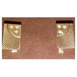 MEN'S VINTAGE 14KT GOLD & DIAMOND CUFF LINKS
