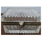 BACCARRAT STYLE FRENCH CRYSTAL JEWELRY CASKET