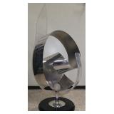 SCHLOMI HAZIZA ACRYLIC & STAINLESS STEEL SCULPTURE