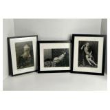 LOT OF 3 VINTAGE ARTIST SIGNED PHOTOS - NUDES