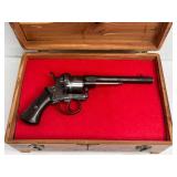ANTIQUE LARGE CALIBER PINFIRE 6 SHOT PISTOL