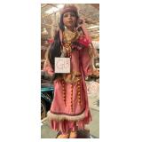 NATIVE AMERICAN PORELAIN DOLL