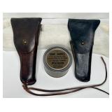 PAIR OF ANTIQUE US CAVALRY LEATHER REVOLVER HOLSTE