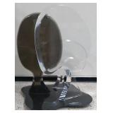 HUGE HIVO VAN TEAL LUCITE SCULPTURE
