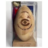 CHICAGO BEARS CARVED WOOD FOOTBALL - 8X4'