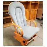 71 - PLATFORM ROCKING CHAIR WITH CUSHIONS