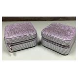 43 - SPARKLING RHINESTONE JEWELRY TRAVEL CASES