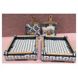 43 - WOVEN BASKET COASTER KITCHEN SET