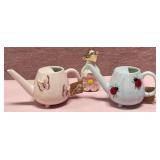43 - SPRING THEME CERAMIC TEAPOTS SET