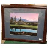 71 - PAINTED DESERT GOLF CLUB ART FRAMED 26X32'