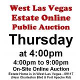 WELCOME TO OUR THURS. @4pm ONLINE PUBLIC AUCTION