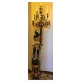 R - BLACK MOOR STYLE FLOOR LAMP 9FT TALL (A24)