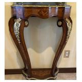 R - FRENCH-STYLE CONSOLE TABLE WITH MARBLE TOP