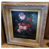 R - FLORAL STILL LIFE ART FRAMED 30X35' (M26)