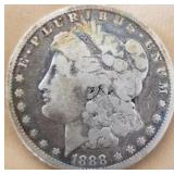 W - 1888 O - MORGAN SILVER DOLLAR (C63)