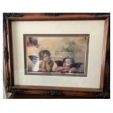 W - CHERUBS PRINT FRAMED 19X15' (M42)