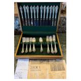 R - WALLACE FLATWARE SET. STERLING 1,670 GRAMS