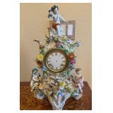 R - PORCELAIN MANTEL CLOCK (AS IS) (F116)