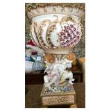 R - PORCELAIN CENTERPIECE VASE 18.5'T (F228)