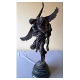 R - BRONZE 'GLORIA VICTIS' SCULPTURE 25.5'T (P106)