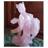 R - ROSE QUARTZ CARVED FIGURINE (L113)