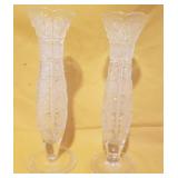 R - PAIR OF CRYSTAL VASES (F219)