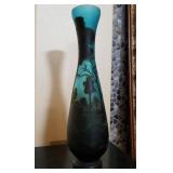 R - GALLE GLASS VASE 21'T (L108)