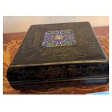 R - DECORATIVE KEEPSAKE BOX WITH CLOISONNE (F122)