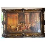 R - ROYAL COURT SCENE ART FRAMED 37X55' (G23)