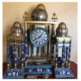 R - DECORATIVE CLOISONNE MANTEL CLOCK