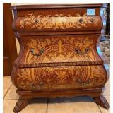 R - THREE-DRAWER BOMBE CHEST (F138)