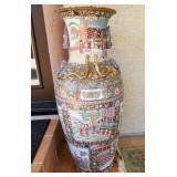 R - CHINESE FAMILLE ROSE PORCELAIN FLOOR VASE 48'T