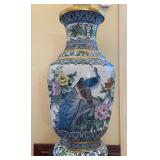 R - CHINESE CLOISONNE VASE WITH STAND 30'T