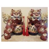 R - PAIR OF CHINESE TEMPLE DOGS 10'T (F209)