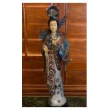 R - CHINESE CLOISONNE STATUETTE OF LADY 20'T (L90)