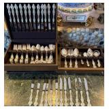 R - ROMANTIC ROSE FLATWARE SET IN CHEST