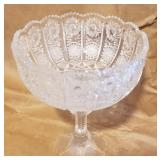 R - CUT CRYSTAL FOOTED BOWL (F222)