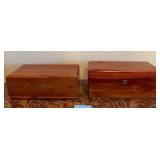 R - TWO LANE CEDAR LINED BOXES (F129)
