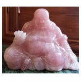 R - CARVED ROSE QUARTZ BUDDHA (L111)