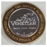 THE VENETIAN - $10 .999 SILVER TOKEN (551 B62)