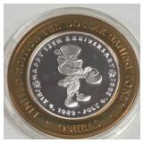 OSHEAS CASINO - $10 .999 SILVER TOKEN (551 B41)