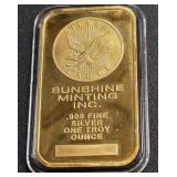 .999 FINE SILVER ONE TROY OUNCE (744 A)