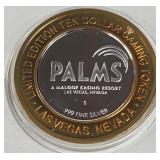 PALMS CASINO - $10 .999 SILVER TOKEN (551 B11)