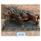 487 - ANTIQUE LION SCULPTURE 10X14' (A38)