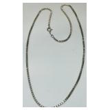 STERLING SILVER BOX CHAIN 18INCH 11.30GRS