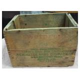 487 - VINTAGE WOODEN AMMO BOX(G395)